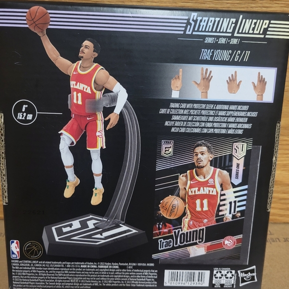 Trae Young Starting Lineup NBA Series 1 Action Figure 6 inch NEW - Picture 4 of 5